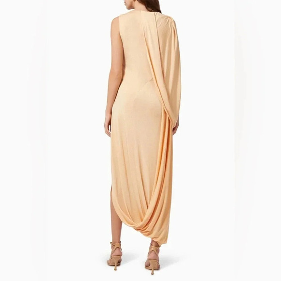 NWT Jonathan Simkhai Roxi Dress - Jersey Grecian Draped Midi Dress - Picture 2 of 10